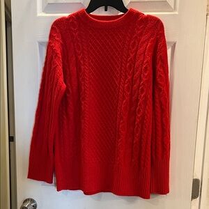 a new day Red Cable Knit Sweater